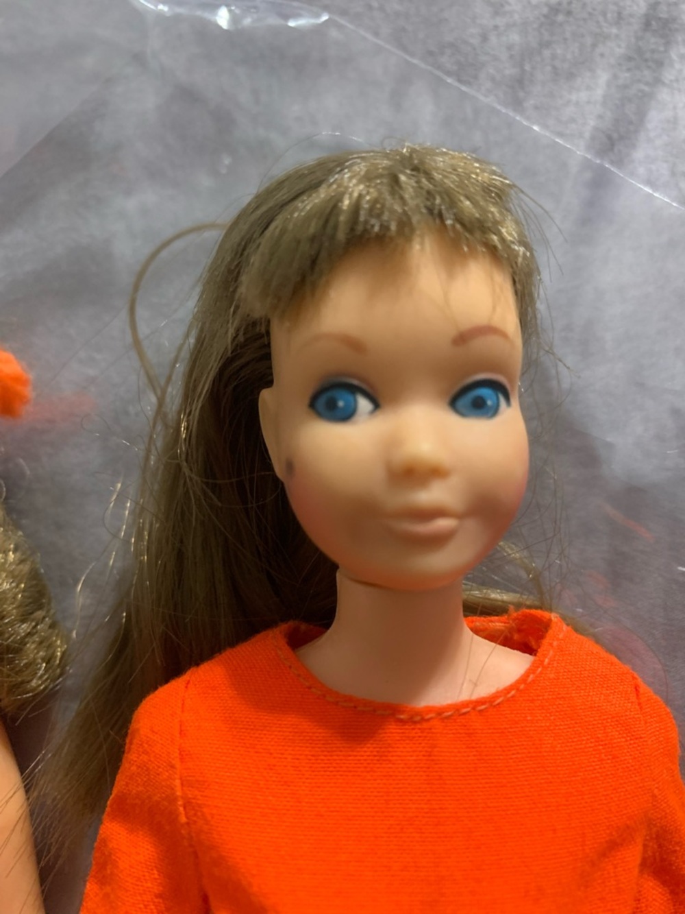 1963 Mattel Barbie Skipper Red Hair Straight Leg Doll Original Red Swim Suit - Picture 14 of 16